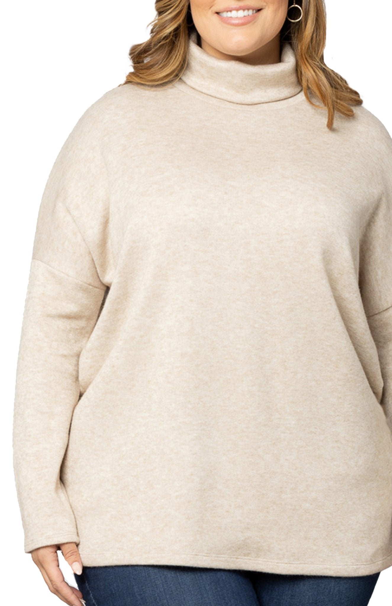 Paris Turtleneck Tunic Sweater - Plus