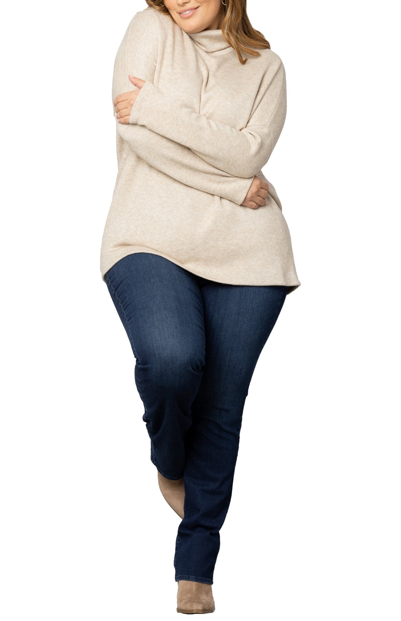 Paris Turtleneck Tunic Sweater - Plus