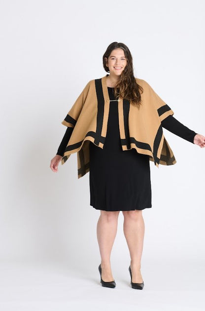 Colorblock Poncho