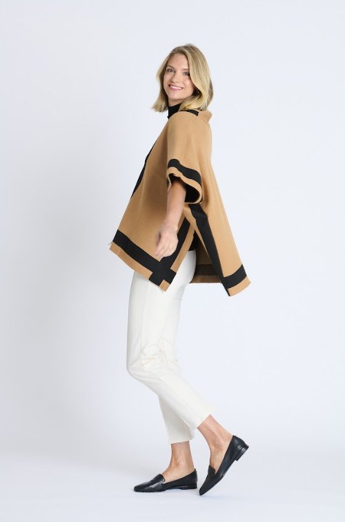 Colorblock Poncho