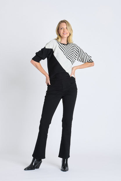 Striped Color Block Dolman Sweater